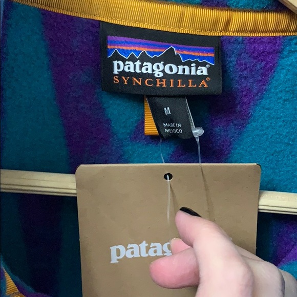 NWT Patagonia synchilla  Tribal Geo Print - Picture 3 of 6